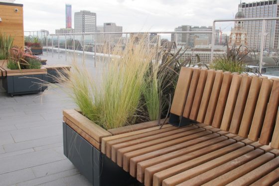 Rooftop Seating and Planters for Luxury Residential Flats 4