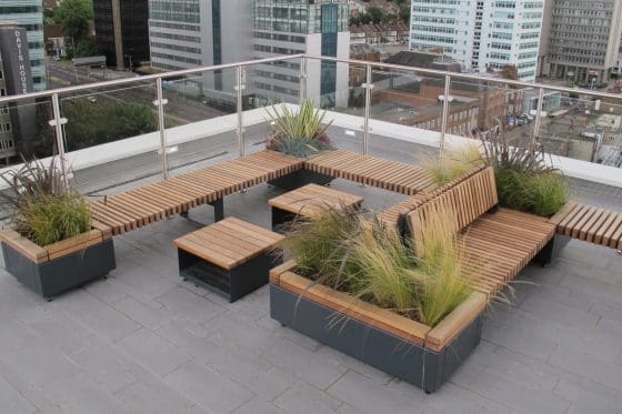 Rooftop Seating and Planters for Luxury Residential Flats 2