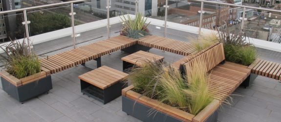 Rooftop Seating and Planters for Luxury Residential Flats 2
