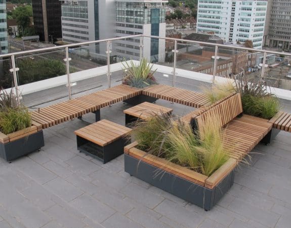 Rooftop Seating and Planters for Luxury Residential Flats 2